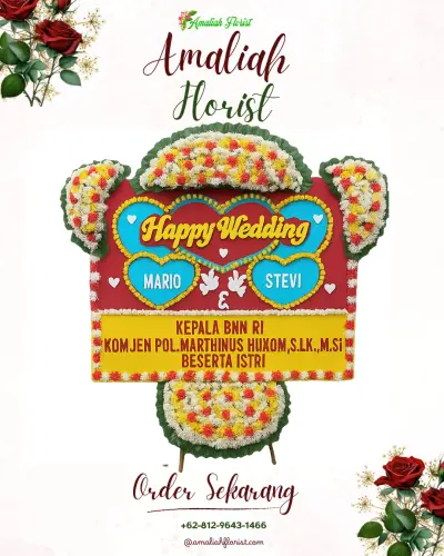 Karangan Papan Bunga Pernikahan di Tlogoadi